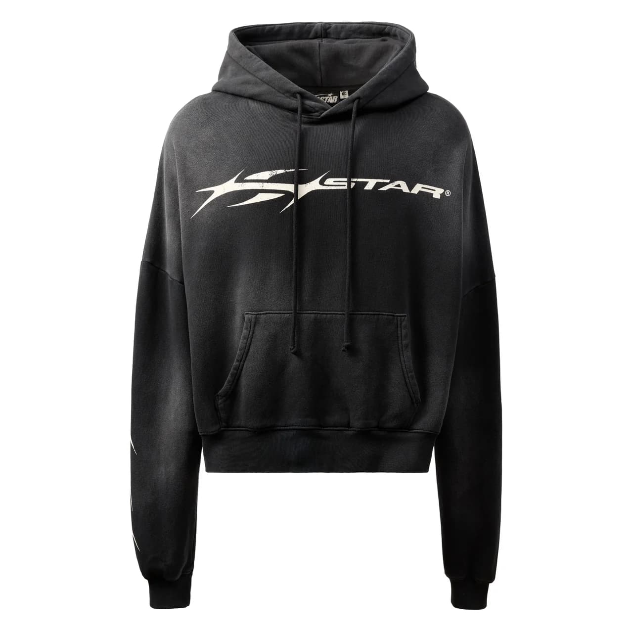 Washed Black Star Hoodie