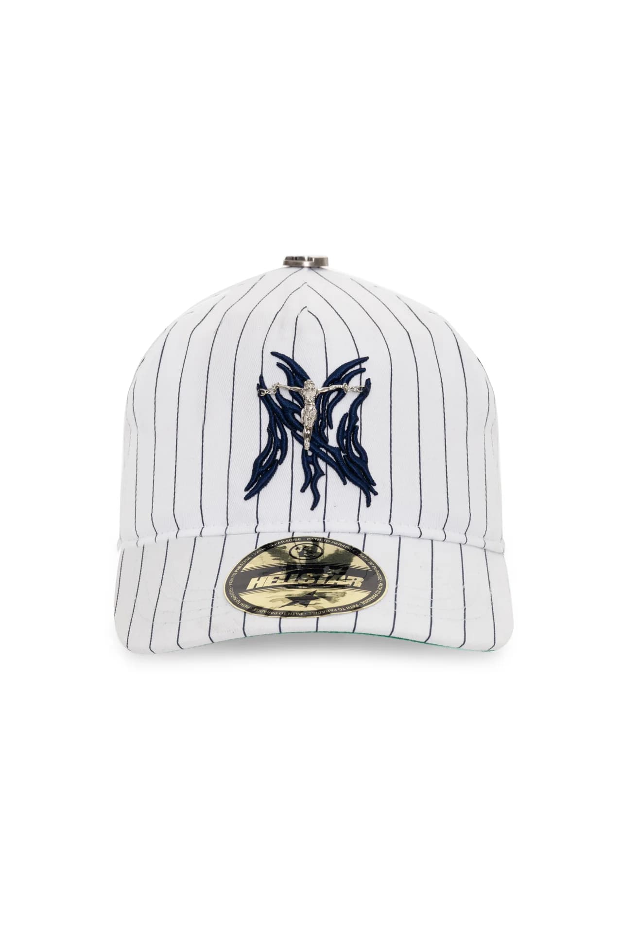 White Pinstripe Cap